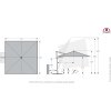 myZone 210 x 210 cm - záhradný naklápací bočný slnečník (Barvy slunečníků 840)
