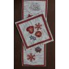 Gobelínový Vianočný obrus - štvorec 100x100cm - MODERNÝ Vianočný Vločka