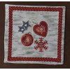 Gobelínový Vianočný obrus - štvorec 100x100cm - MODERNÝ Vianočný Vločka