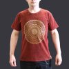 Stone Wash Tričko (S) - Mandala - Gaštanovo Hnedé (Varianta Mandala - Gaštanovo Hnedé)