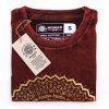 Stone Wash Tričko (S) - Mandala - Gaštanovo Hnedé (Varianta Mandala - Gaštanovo Hnedé)