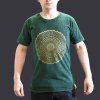 Stone Wash Tričko (S) - Mandala - Zelené (Varianta Mandala - Zelené)