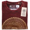 Stone Wash Tričko (L) - Mandala - Gaštanovo Hnedé (Varianta Mandala - Gaštanovo Hnedé)