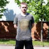 Stone Wash Tričko (L) - Mandala - Tmavo Šedé (Varianta Mandala - Tmavo Šedé)