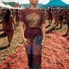 Stone Wash Tričko (XL) - Mandala - Gaštanovo Hnedé (Varianta Mandala - Gaštanovo Hnedé)