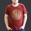 Stone Wash Tričko (XL) - Mandala - Gaštanovo Hnedé (Varianta Mandala - Gaštanovo Hnedé)