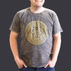 Stone Wash Tričko (XL) - Čakra - Tmavo Šedé (Varianta Čakra - Tmavo Šedé)