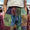 Nomad Sari - Nohavice s Hubovým Vzorom - Bloková Potlač - Zelené Tóny L/XL (Varianta Nohavice s Hubovým Vzorom - Bloková Potlač)