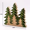 Stratený v Lese - Drevená 3D Dekorácia Tri Stromy - 20x23cm (Varianta Drevená 3D Dekorácia Tri Stromy - 20x23cm)