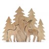 Stratený v Lese - Drevená 3D Dekorácia Dva Jelene v Lese - 18x23cm (Varianta Drevená 3D Dekorácia Dva Jelene v Lese - 18x23cm)