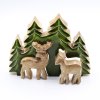Stratený v Lese - Drevená 3D Dekorácia Dva Jelene v Lese - 18x23cm (Varianta Drevená 3D Dekorácia Dva Jelene v Lese - 18x23cm)