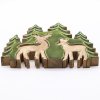 Stratený v Lese - Drevená 3D Dekorácia Dva Jelene v Lese - 18x23cm (Varianta Drevená 3D Dekorácia Dva Jelene v Lese - 18x23cm)