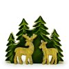 Stratený v Lese - Drevená 3D Dekorácia Dva Jelene v Lese - 18x23cm (Varianta Drevená 3D Dekorácia Dva Jelene v Lese - 18x23cm)