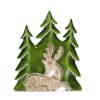 Stratený v Lese - Drevená 3D Dekorácia Jeleň v Lese - 23x20cm (Varianta Drevená 3D Dekorácia Jeleň v Lese - 23x20cm)