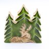 Stratený v Lese - Drevená 3D Dekorácia Jeleň v Lese - 23x20cm (Varianta Drevená 3D Dekorácia Jeleň v Lese - 23x20cm)