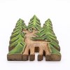 Stratený v Lese - Drevená 3D Dekorácia Jeleň v Lese - 25x15cm (Varianta Drevená 3D Dekorácia Jeleň v Lese - 25x15cm)