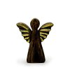 Malý Anjel z Mangového Dreva - Zlatý Dekor - 12cm (Varianta Zlatý Dekor - 12cm)