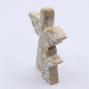 Anjel z Mangového Dreva s Malým Anjelom - Biela Vymývaná - 15 cm (Varianta Biela Vymývaná - 15 cm)