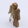 Anjel z Mangového Dreva s Malým Anjelom v Strede - Biely Smalt - 15 cm (Varianta Biely Smalt - 15 cm)