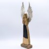 Veľký Anjel Strážny z Mangového Dreva, Kovové Krídla a Smaltované Detaily – 40 cm (Varianta Veľký Anjel Strážny z Mangového Dreva, Kovové Krídla a Smaltované Detaily – 40 cm)