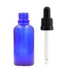 30ml Modrá Sklenená Fľaška s Kvapkadlom s Čiernou T/E Pipetou (Varianta 30ml Modrá Sklenená Fľaška s Kvapkadlom s Čiernou T/E Pipetou)