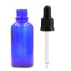 50ml Modrá Sklenená Fľaška s Kvapkadlom s Čiernou T/E Pipetou (Varianta 50ml Modrá Sklenená Fľaška s Kvapkadlom s Čiernou T/E Pipetou)