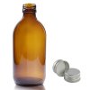 300ml Jantárová Sklenená Fľaša s Hliníkovým Uzáverom (Varianta 300ml Jantárová Sklenená Fľaša s  Hliníkovým Uzáverom)