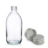 300ml Lieková Fľaška z Číreho Skla s Hliníkovým Uzáverom (Varianta 300ml Lieková Fľaška z Číreho Skla s Hliníkovým Uzáverom)