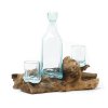Roztavené Sklo na Dreve - Whiskey Set
