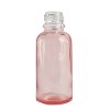 30ml Ružová Sklenená Fľaška - Bez Uzáveru