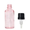 50ml Ružová Sklenená Fľaška s Kvapkadlom (Varianta 50ml Ružová Sklenená Fľaška  s Kvapkadlom)