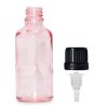 100ml Ružová Sklenená Fľaška s Kvapkadlom (Varianta 100ml Ružová Sklenená Fľaška  s Kvapkadlom)