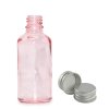 50ml Ružová Sklenená Fľaška s Hliníkovým Uzáverom (Varianta 50ml Ružová Sklenená Fľaška  s Hliníkovým Uzáverom)