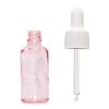 10ml Ružová Sklenená Fľaška s Bielou Pipetou (Varianta 10ml Ružová Sklenená Fľaška  s Bielou Pipetou)