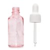 50ml Ružová Sklenená Fľaška s Bielou Pipetou (Varianta 50ml Ružová Sklenená Fľaška  s Bielou Pipetou)