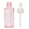 100ml Ružová Sklenená Fľaška s Bielou Pipetou (Varianta 100ml Ružová Sklenená Fľaška  s Bielou Pipetou)