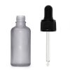30ml Fľaška z Matného Šedého Skla s Čiernou Pipetou (Varianta 30ml Fľaška z Matného Šedého Skla s Čiernou Pipetou)
