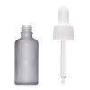 10ml Fľaška z Matného Šedého Skla s Bielou Pipetou (Varianta 10ml Fľaška z Matného Šedého Skla  s Bielou Pipetou)