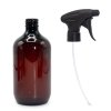 500 ml Jantárová Plastová Fľaša Boston so Sprejovým Uzáverom 28 mm (Varianta 500 ml Jantárová Plastová Fľaša Boston so Sprejovým Uzáverom 28 mm)