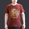 Stone Wash Tričko (M) - Hamsa - Gaštanovo Hnedé (Varianta Hamsa - Gaštanovo Hnedé)