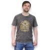 Stone Wash Tričko (M) - Hamsa - Tmavo Šedé (Varianta Hamsa - Tmavo Šedé)