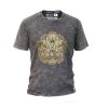 Stone Wash Tričko (M) - Hamsa - Tmavo Šedé (Varianta Hamsa - Tmavo Šedé)