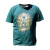 Stone Wash Tričko (S) - Hamsa - Zelené (Varianta Hamsa - Zelené)