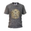 Stone Wash Tričko (S) - Hamsa - Tmavo Šedé (Varianta Hamsa - Tmavo Šedé)