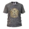 Stone Wash Tričko (L) - Hamsa - Tmavo Šedé (Varianta Hamsa - Tmavo Šedé)