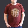 Stone Wash Tričko (XL) - Hamsa - Gaštanovo Hnedé (Varianta Hamsa - Gaštanovo Hnedé)