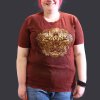 Stone Wash Tričko (XL) - Hamsa - Gaštanovo Hnedé (Varianta Hamsa - Gaštanovo Hnedé)