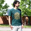 Stone Wash Tričko (XL) - Hamsa - Zelené (Varianta Hamsa - Zelené)