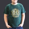 Stone Wash Tričko (XL) - Hamsa - Zelené (Varianta Hamsa - Zelené)