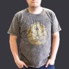 Stone Wash Tričko (XL) - Hamsa - Tmavo Šedé (Varianta Hamsa - Tmavo Šedé)